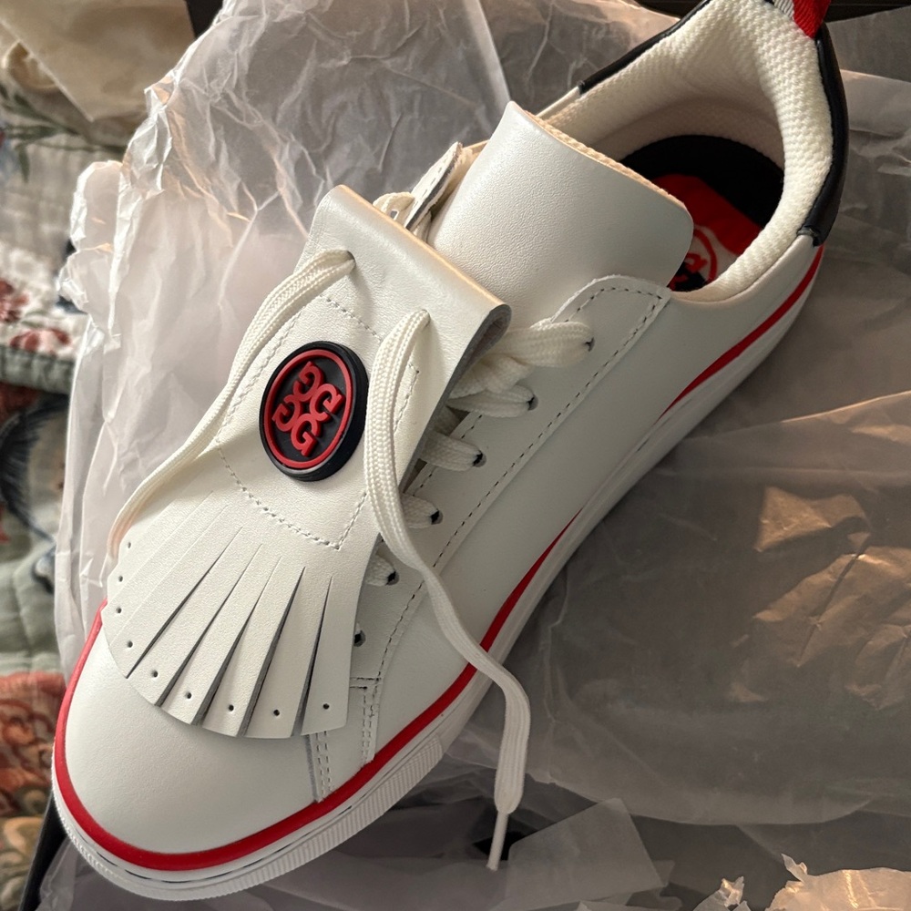 G/FORE White and Red Women's Sneakers 9.5 authentic new